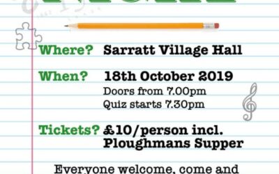Sarratt School Quiz Night – Book a table and support our school.
